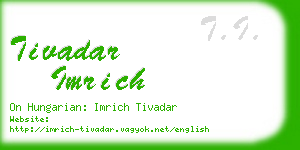 tivadar imrich business card